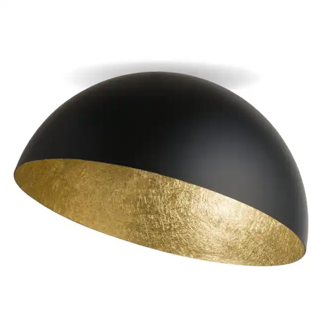Końcówka serii - Sfera 70 plafon czarny/złoty 32472
