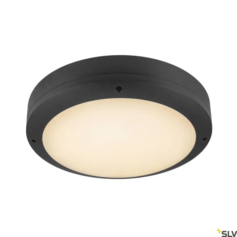 Promocja - OUTDOOR BULKHEAD lampa sufitowa zewnętrzna SLV, LED, czarny, przełącznik barw CCT